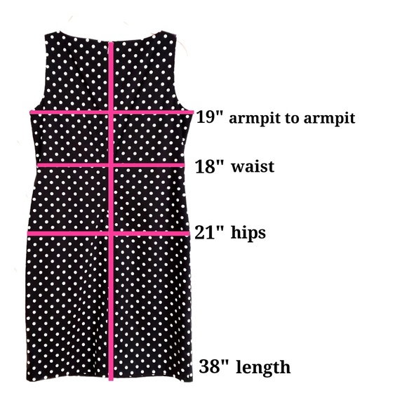 Ralph Lauren polka dot sheath dress NWOT 12 black - Picture 4 of 6